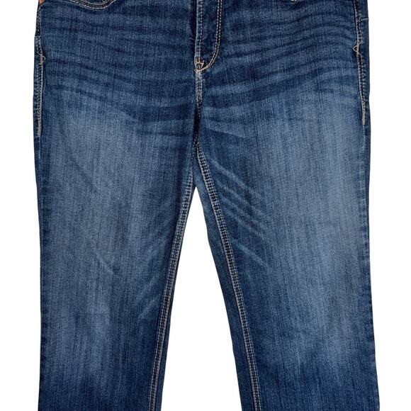 Ariat Sz 32R REAL Denim Bootcut Jeans Whipstitch Western Cowgirl Workwear - Picture 4 of 11